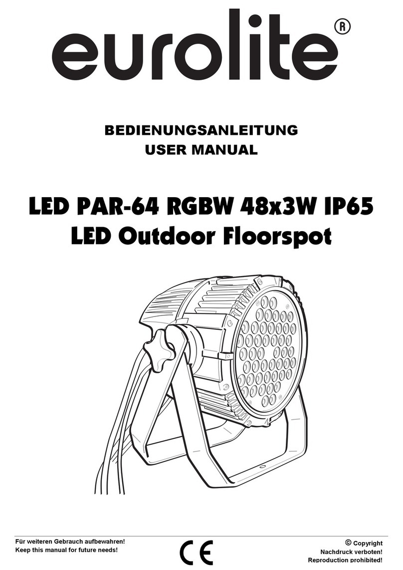EuroLite LED PAR-64 RGBW 48x3W IP65 User manual