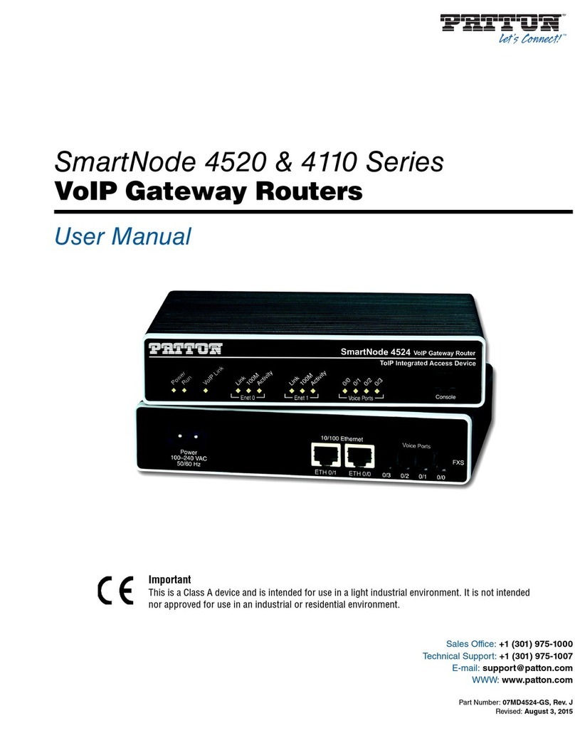 Patton SmartNode 4110 Series User manual