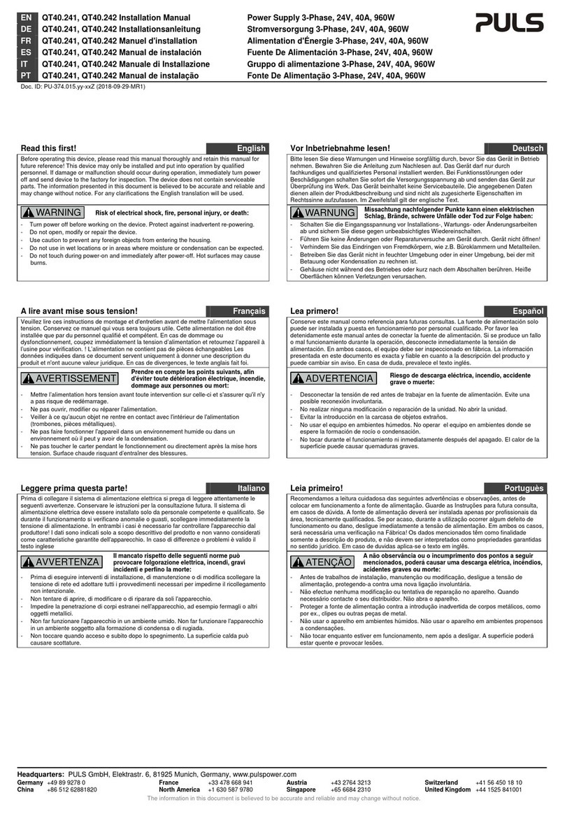 Puls QT40.242 User manual
