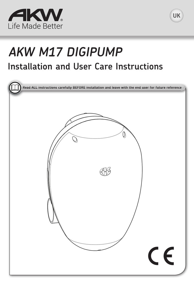 Akw M17 DigiPump Installation and user care instructions