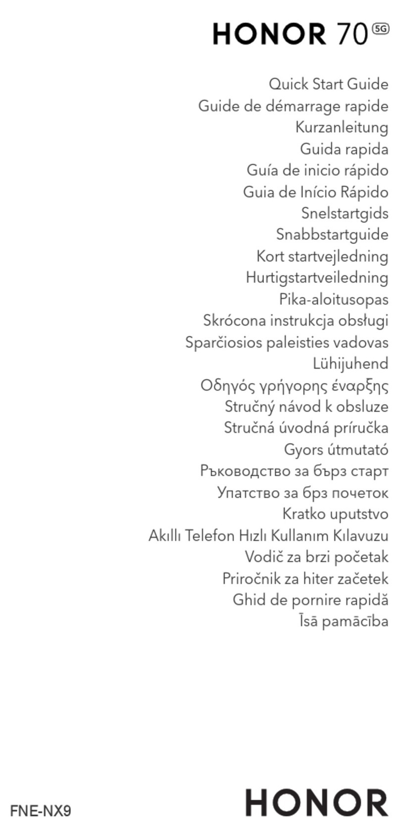 honor 70 5G User manual