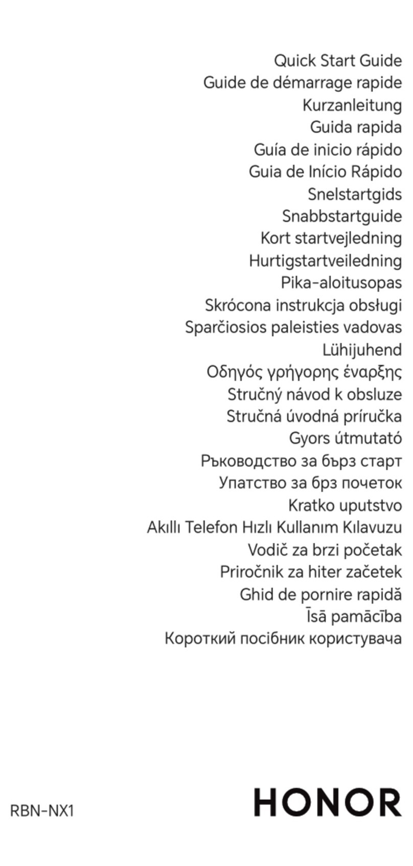 honor 70 Lite quick start guide