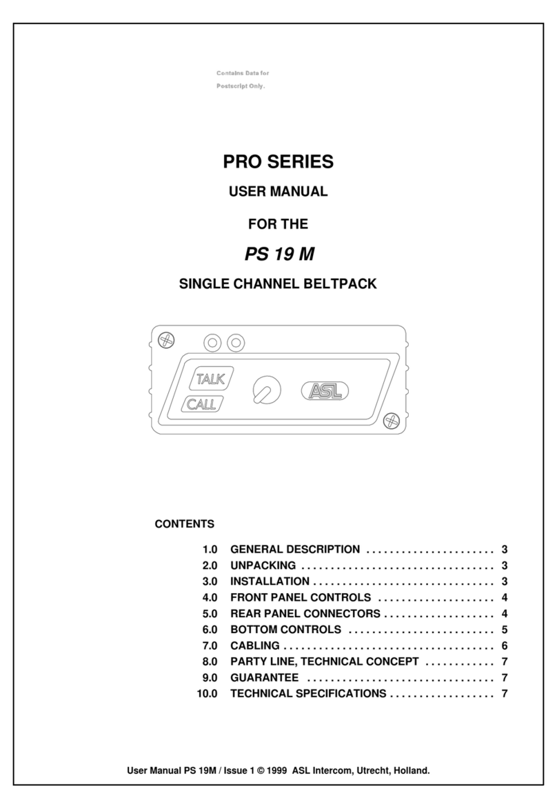 ASL INTERCOM PRO Series user manual