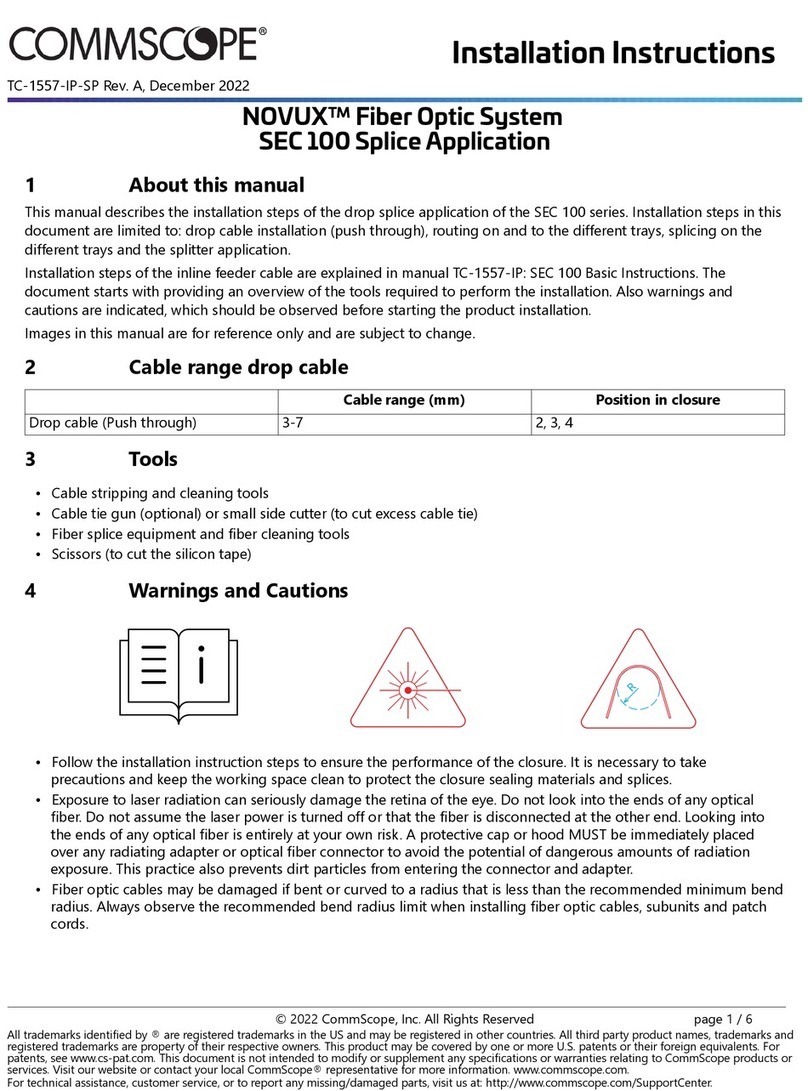 CommScope NOVUX SEC 100 installation instructions