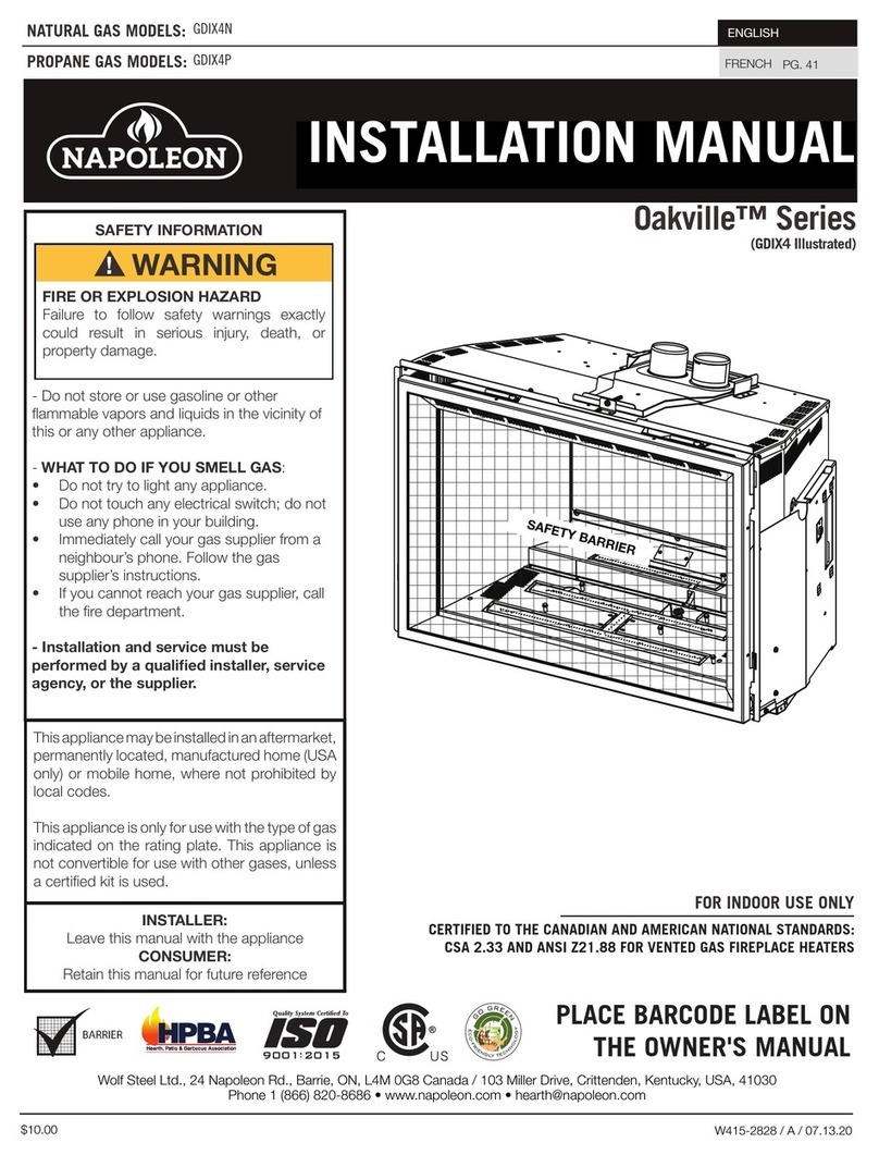 Napoleon Oakville GDIX4N User manual
