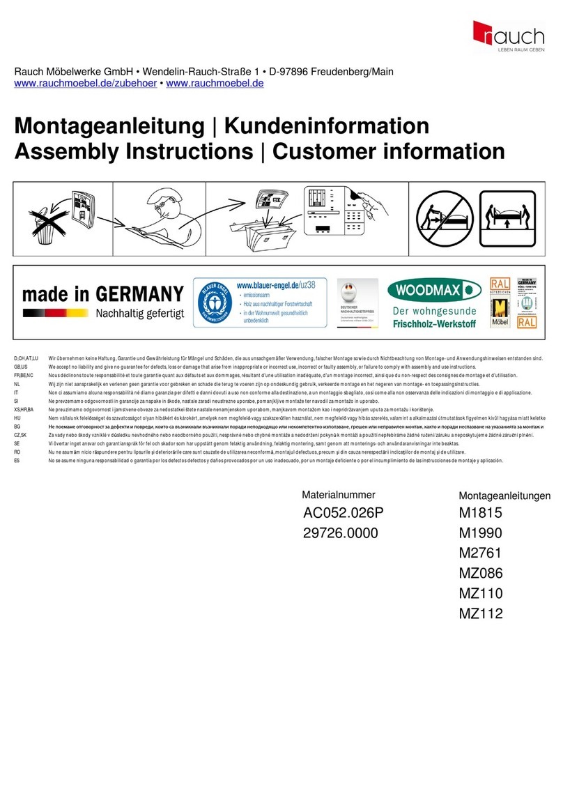 Rauch M1815 Assembly instructions