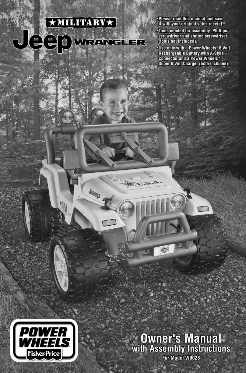 Fisher-Price POWER WHEELS MILITARY JEEP WRANGLER W0028 owner's manual