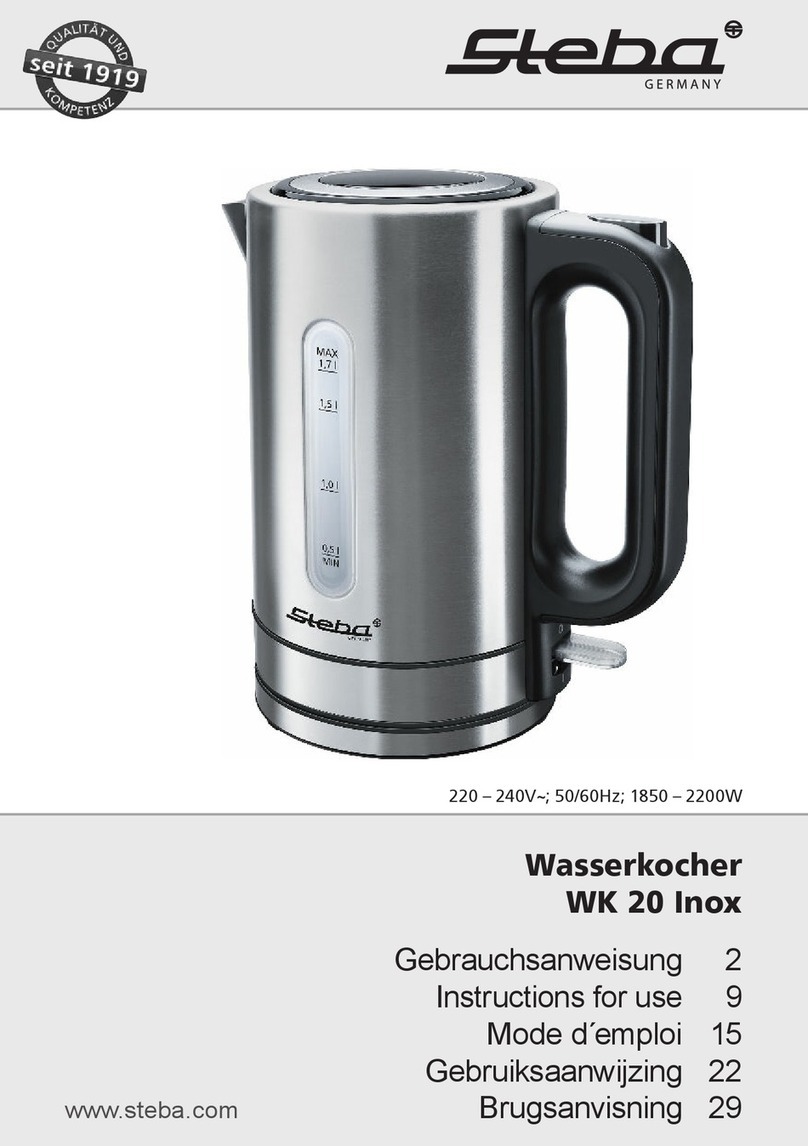 Steba WK 20 Inox Instructions for use