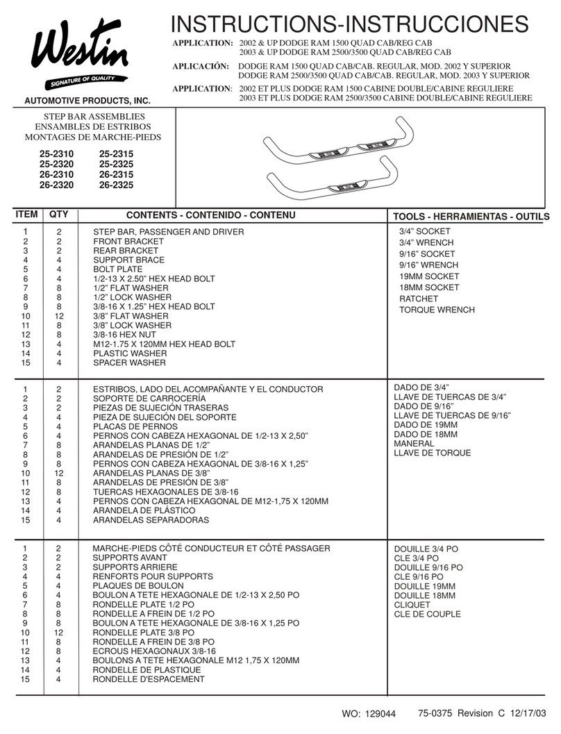 Westin 25-2310 instructions