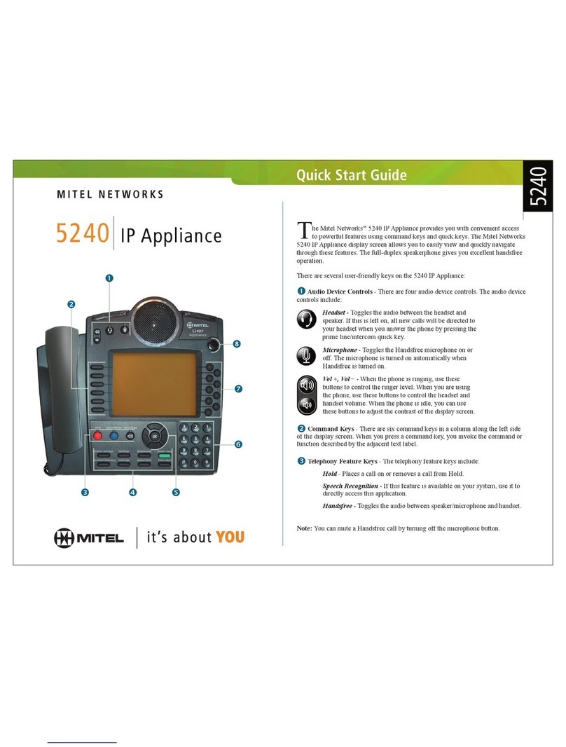 Mitel networks 5240 User manual