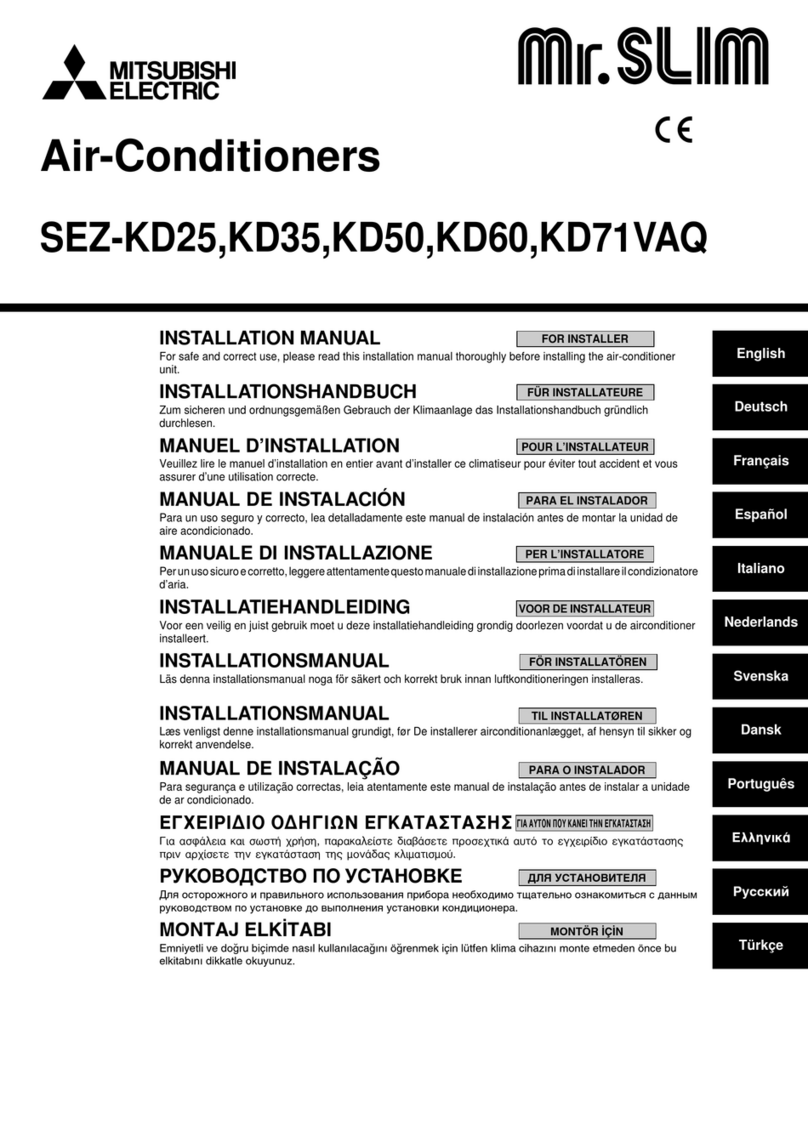 Mitsubishi Electric Mr.Slim SEZ-KD25VAQ User manual