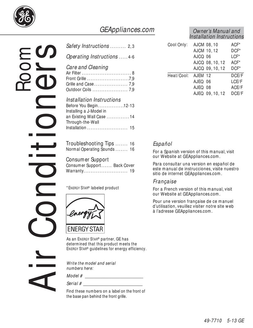 GE AJCM 08 ACF Series Operating instructions