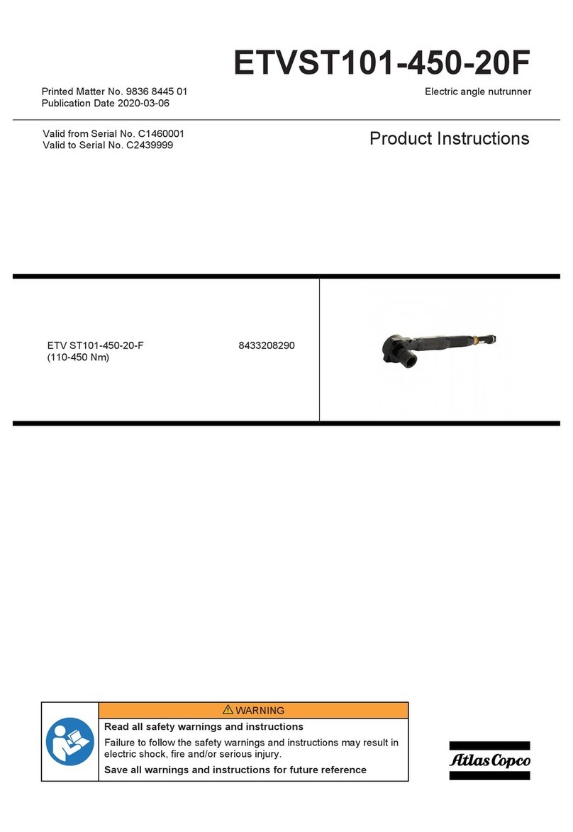 Atlas Copco ETVST101-450-20F Instruction sheet