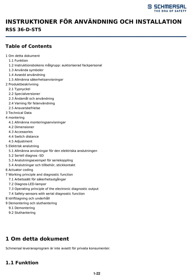 schmersal RSS 36-D-ST5 User manual