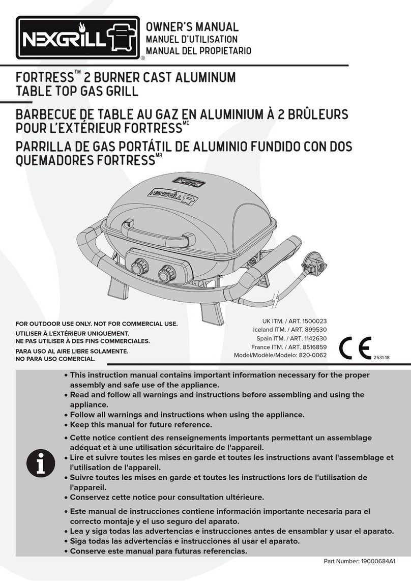 Nexgrill 8516859 owner's manual