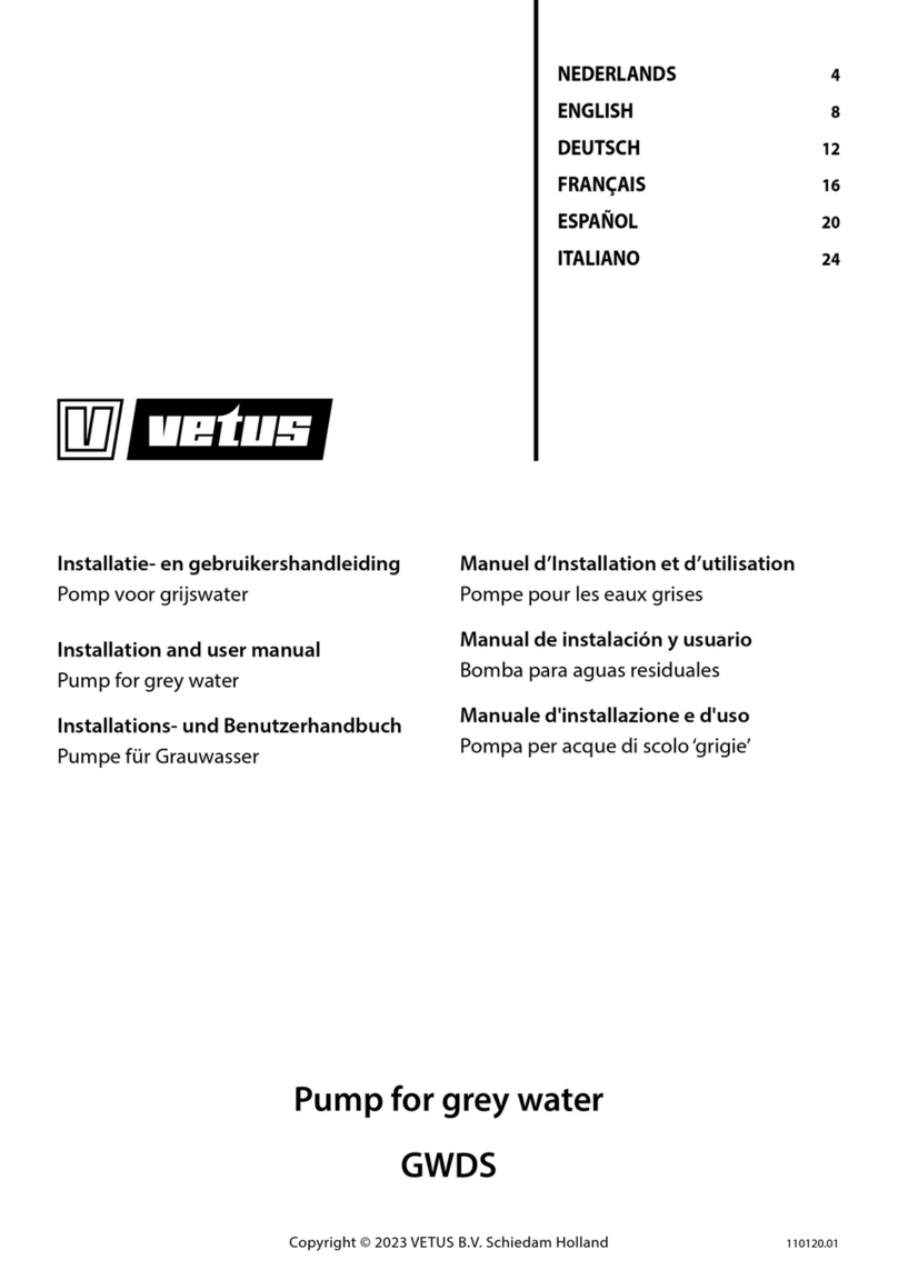 Vetus GWDS Installation and user manual