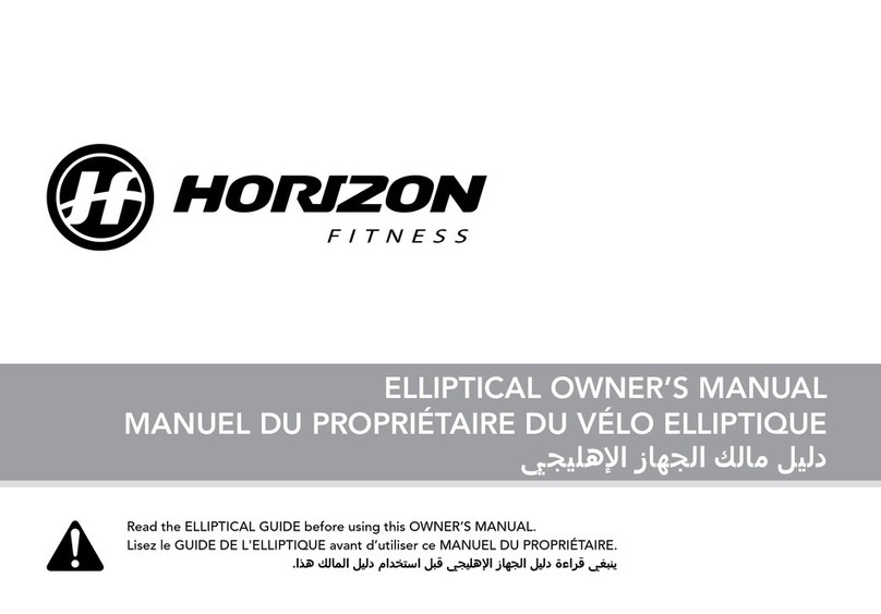 Horizon Fitness ANDES E owner's manual