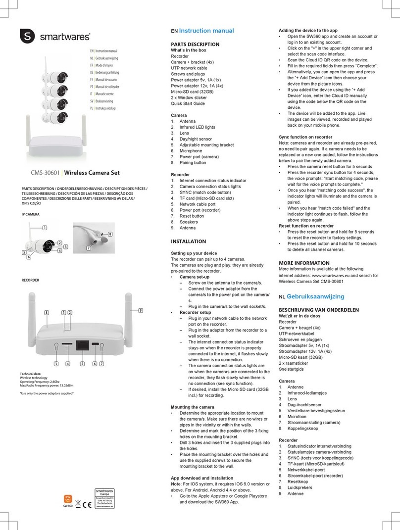 Smartwares CMS-30601 User manual