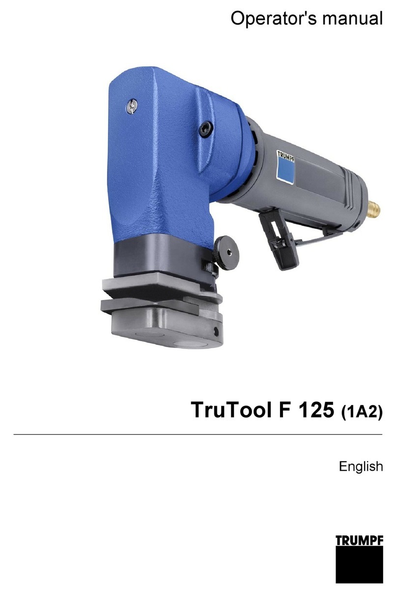 Trumpf TruTool F 125 Operator's manual Trumpf TruTool F 125 Operator's manual
