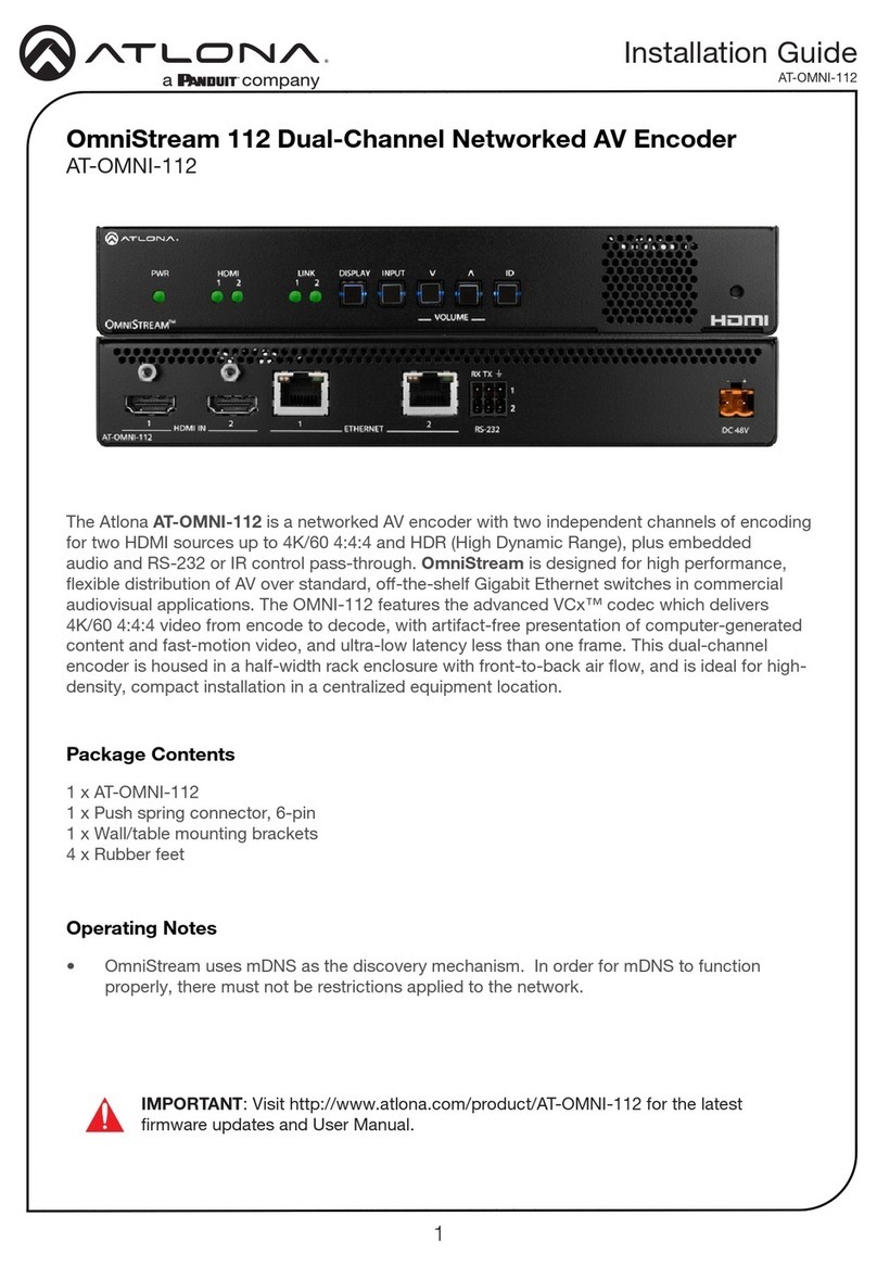Panduit Atlona OmniStream AT-OMNI-112 installation guide