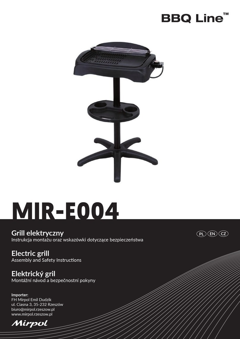 Mirpol BBQ Line MIR-E004 Assembly and safety instructions