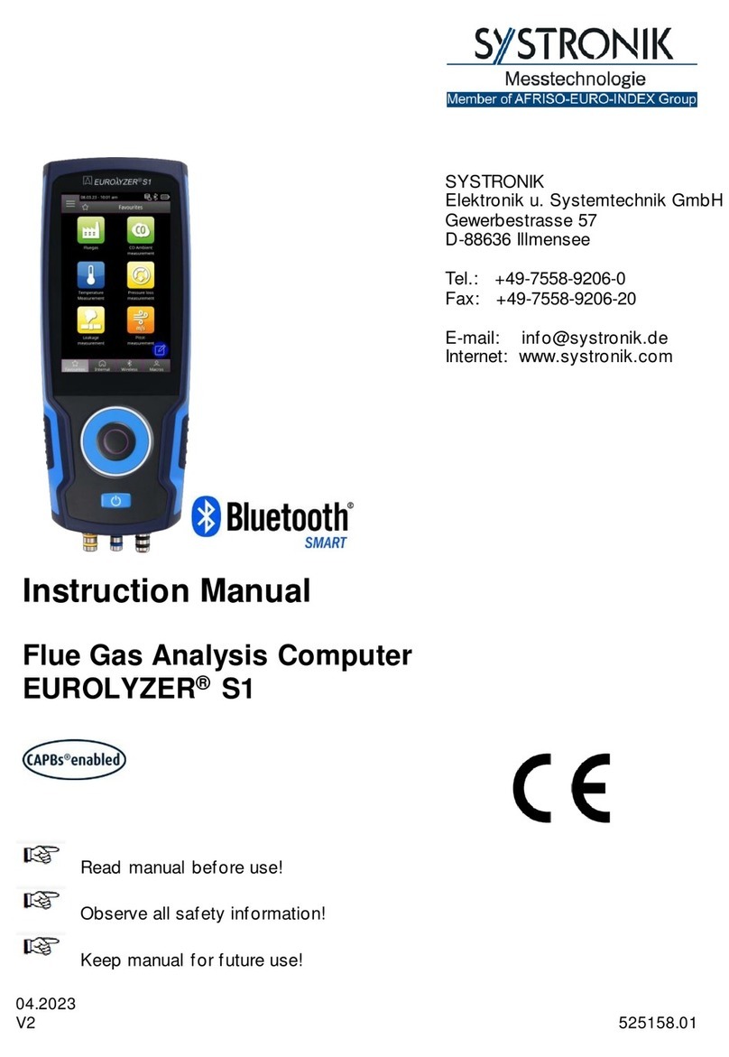 SYSTRONIK EUROLYZER S1 instruction manual