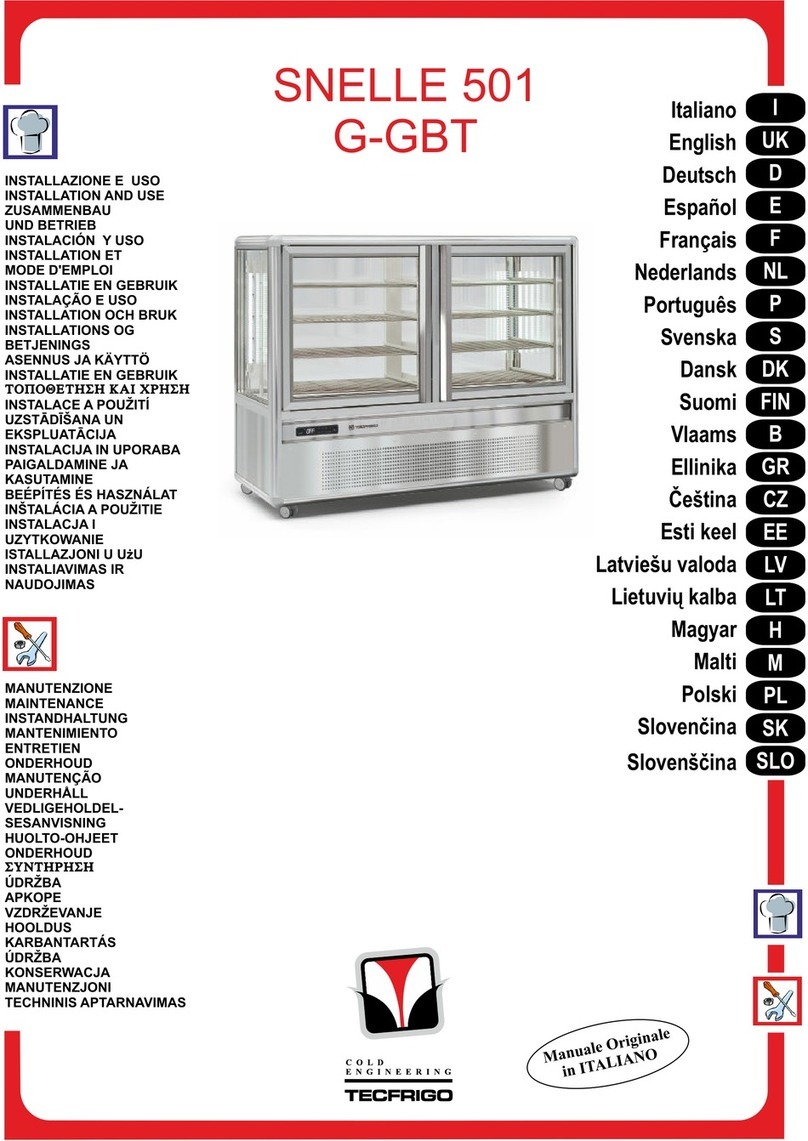 Tecfrigo SNELLE 501 G Installation and use manual Tecfrigo SNELLE 501 G Installation and use manual