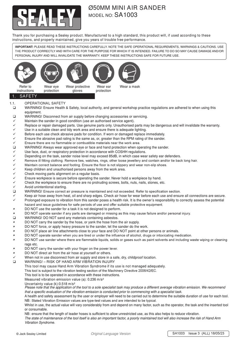 Sealey SA1003 User manual Sealey SA1003 User manual