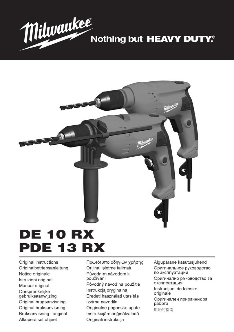 Milwaukee PDE 13 RX User manual