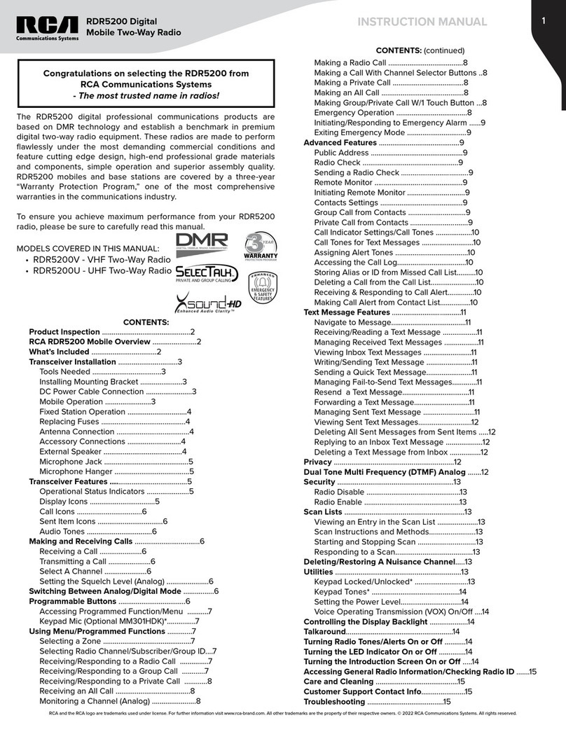 RCA RDR5200 User manual