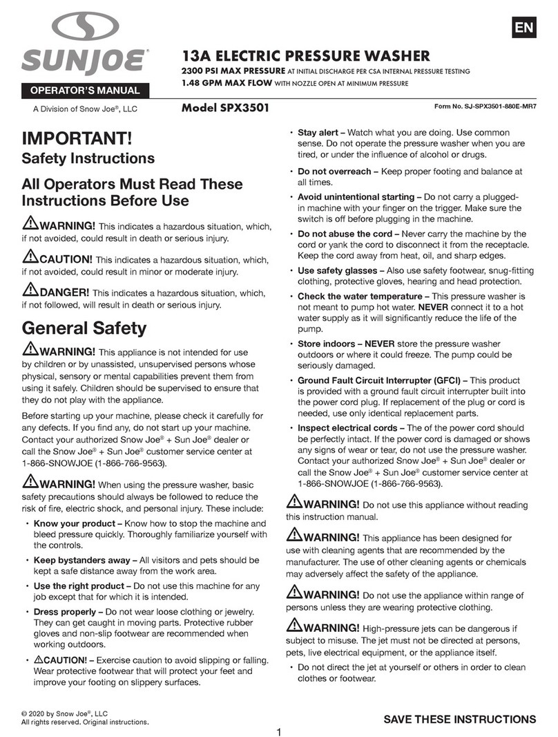 SNOWJOE SUNJOE SPX3501 User manual
