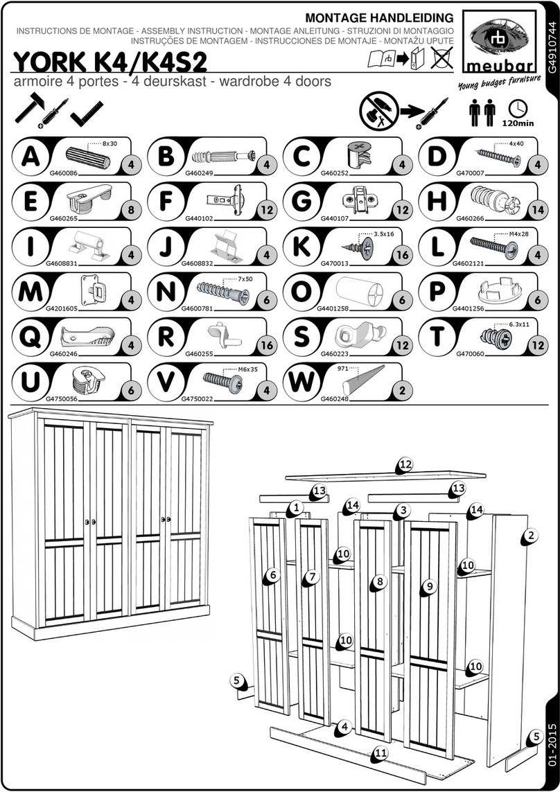 meubar YORK K4 Assembly instruction