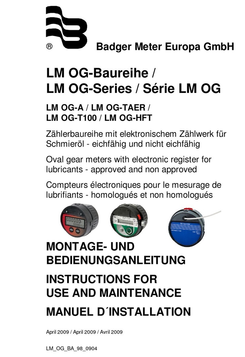 Badger Meter LM OG-TAER Specification sheet