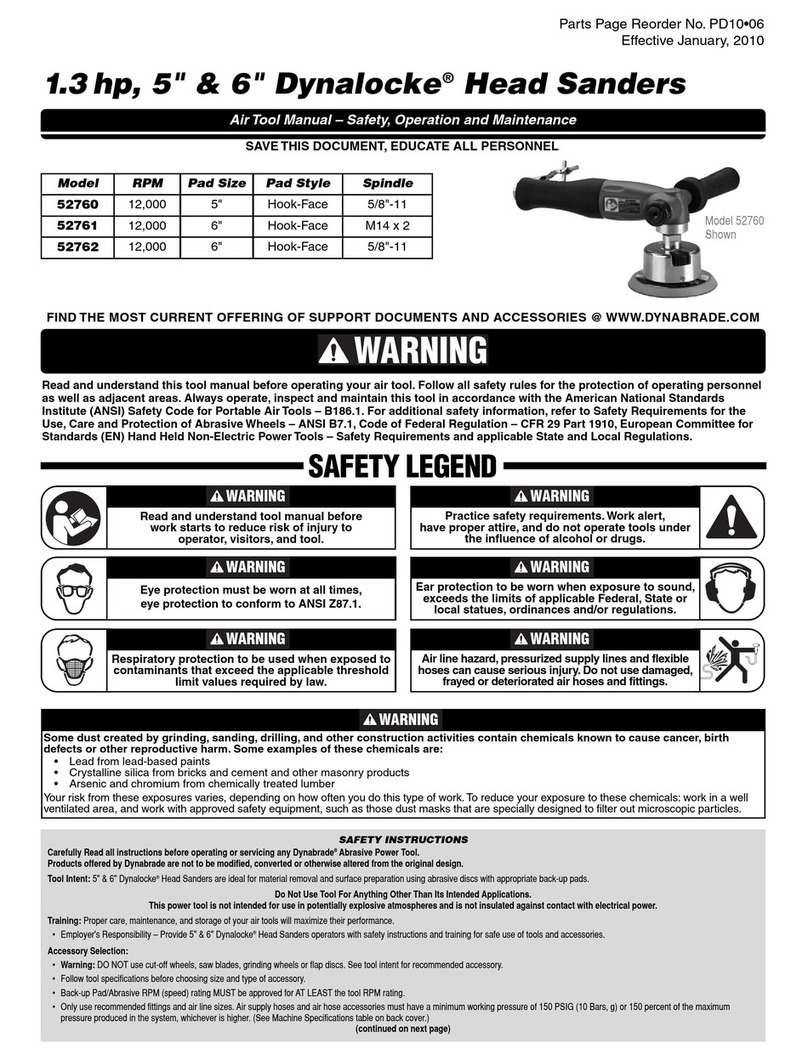 Dynabrade Dynalocke 52760 Safety, operation and maintenance instructions Dynabrade Dynalocke 52760 Safety, operation and maintenance instructions