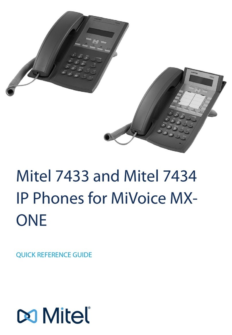 Mitel 7433 Quick reference guide