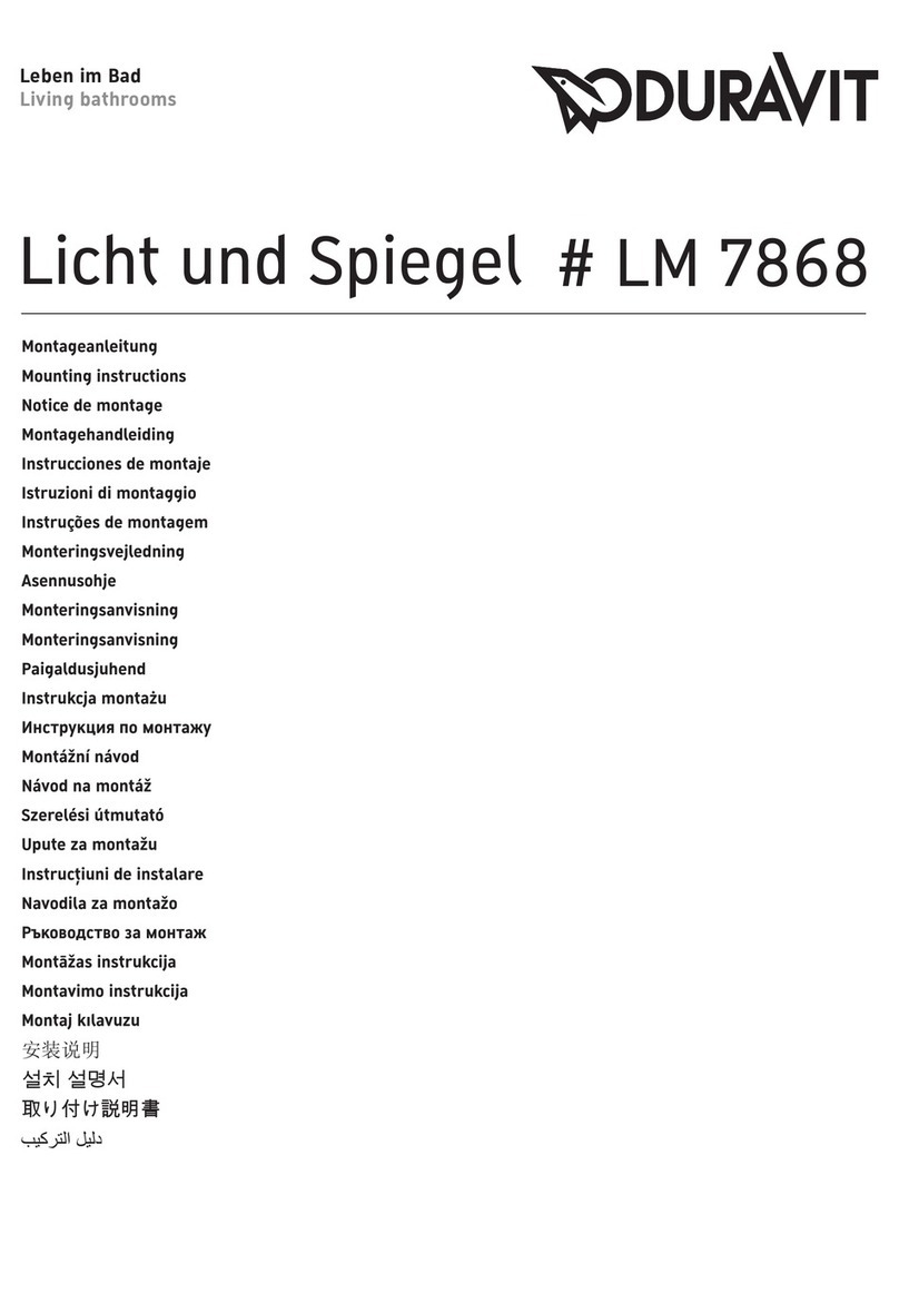 DURAVIT LM 7868 Mounting instructions DURAVIT LM 7868 Mounting instructions