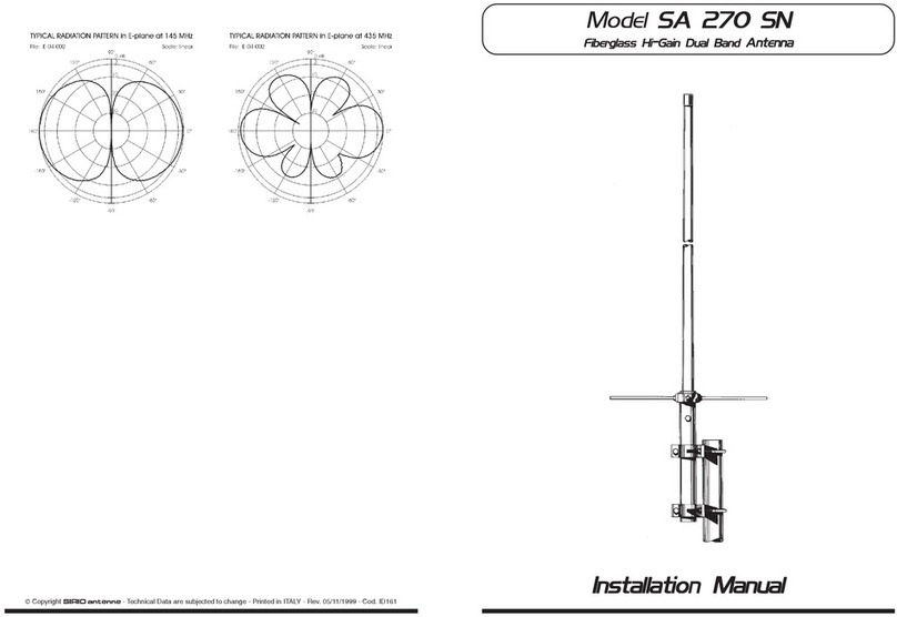 Sirio Antenne SA 270 SN installation manual