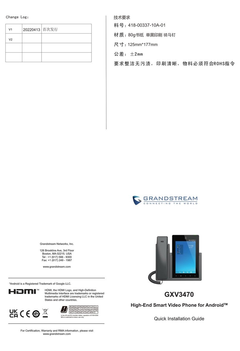 Grandstream Networks GXV3470 User manual
