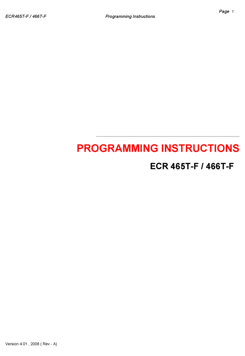 Olympia ECR 465T-F Programming instructions