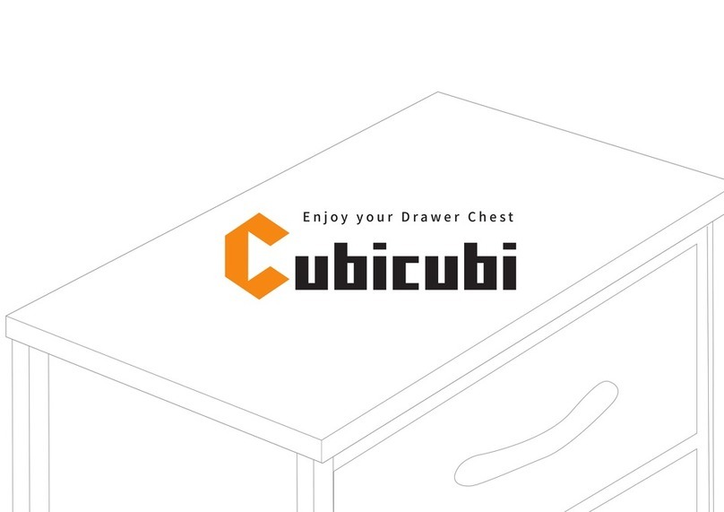 FEZIBO Cubicubi Storage Tower Steel Frame with 5... User manual