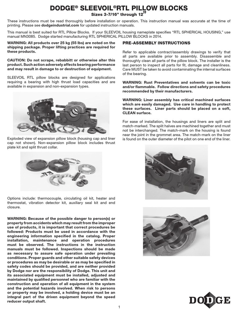 Dodge SLEEVOIL RTL 3-7/16 instructions