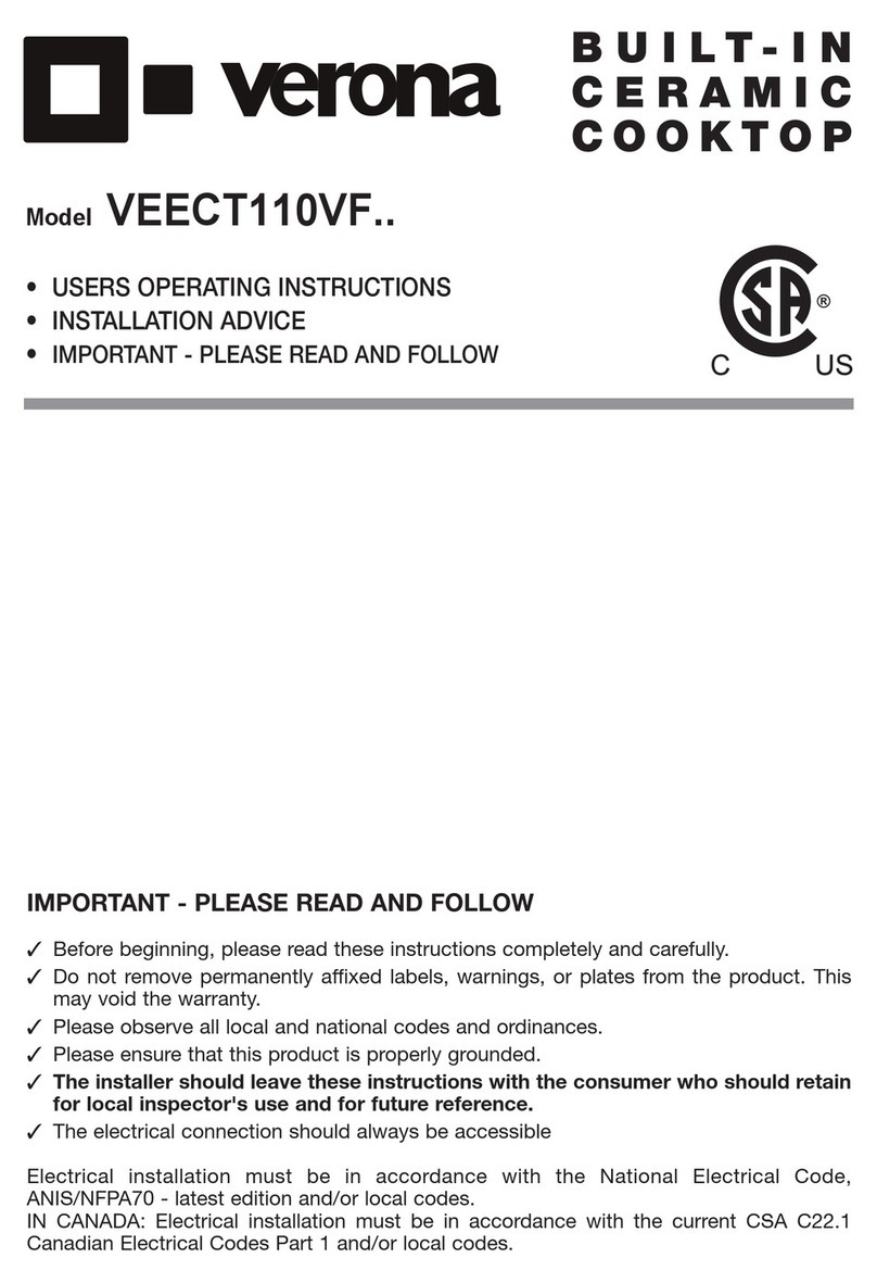 Verona VEECT110VFSS Operation instructions