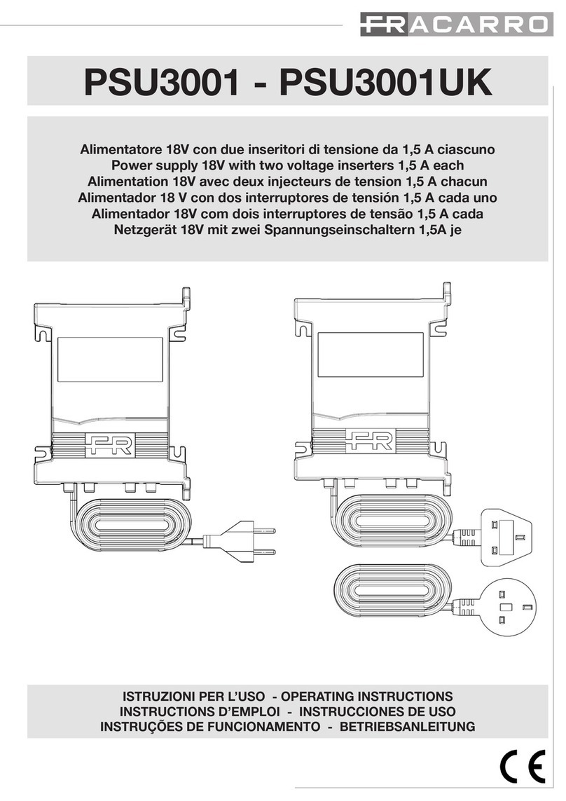 Fracarro PSU3001 operating instructions
