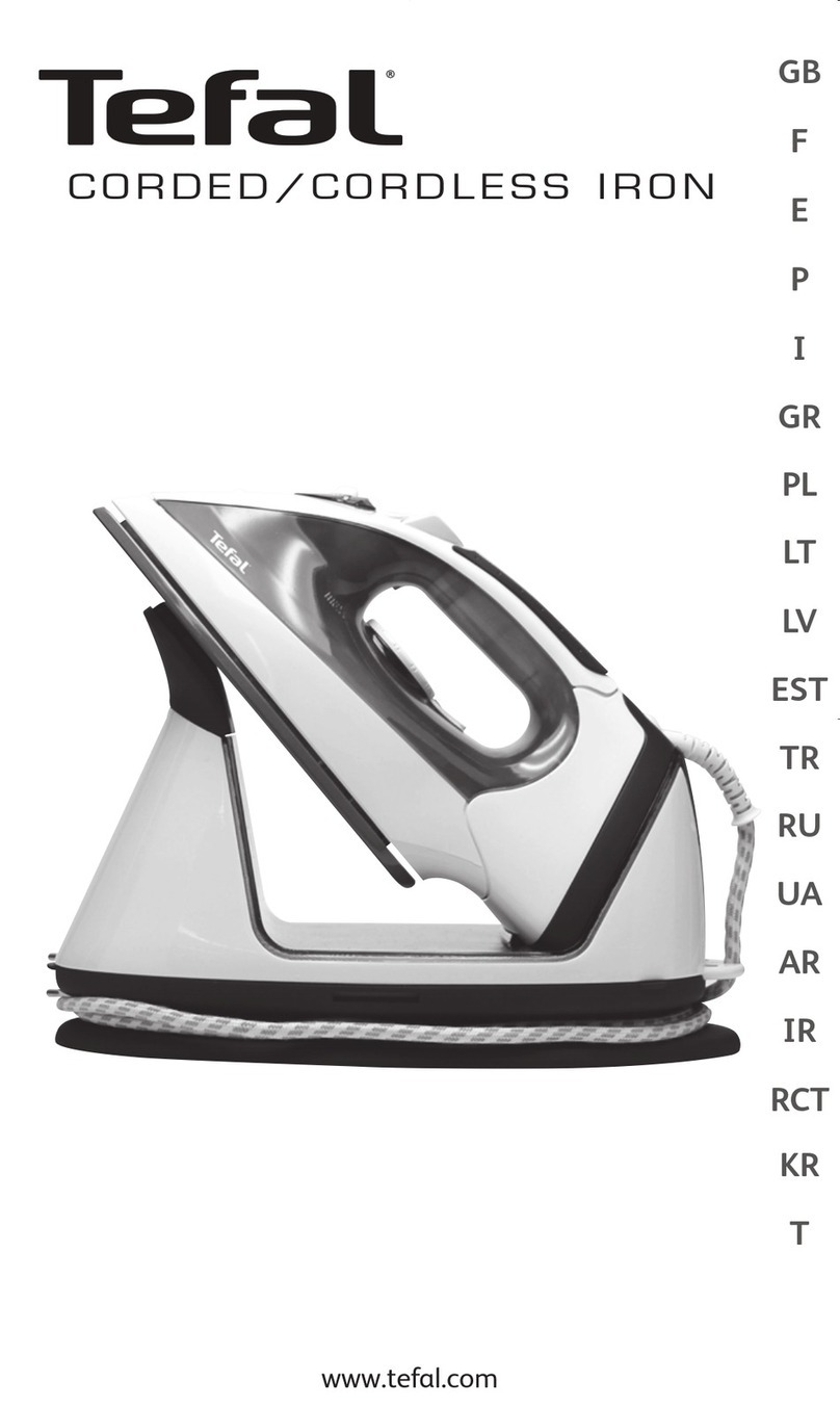 TEFAL ULTRAGLISS CORDLESS FV7010K0 manual