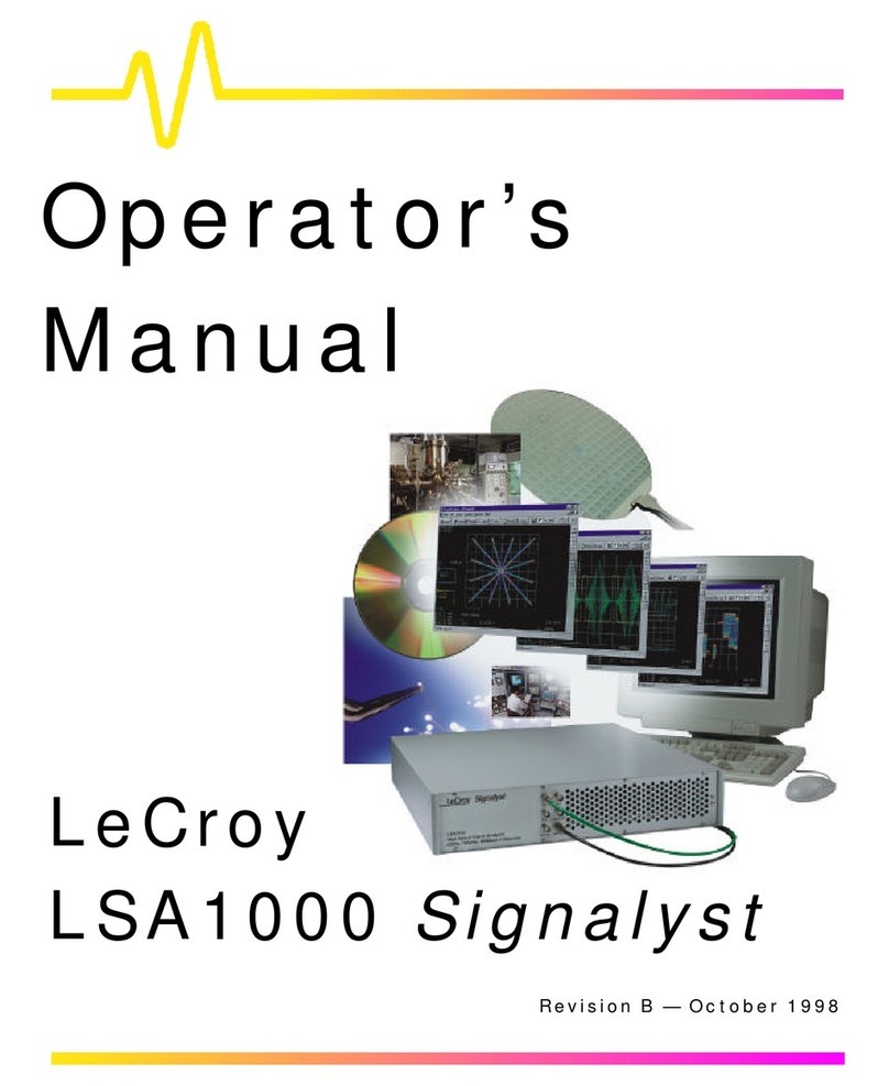 LeCroy LSA1000 User manual
