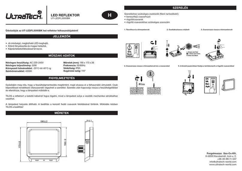 Ultratech UT-LEDFL5000BK User manual