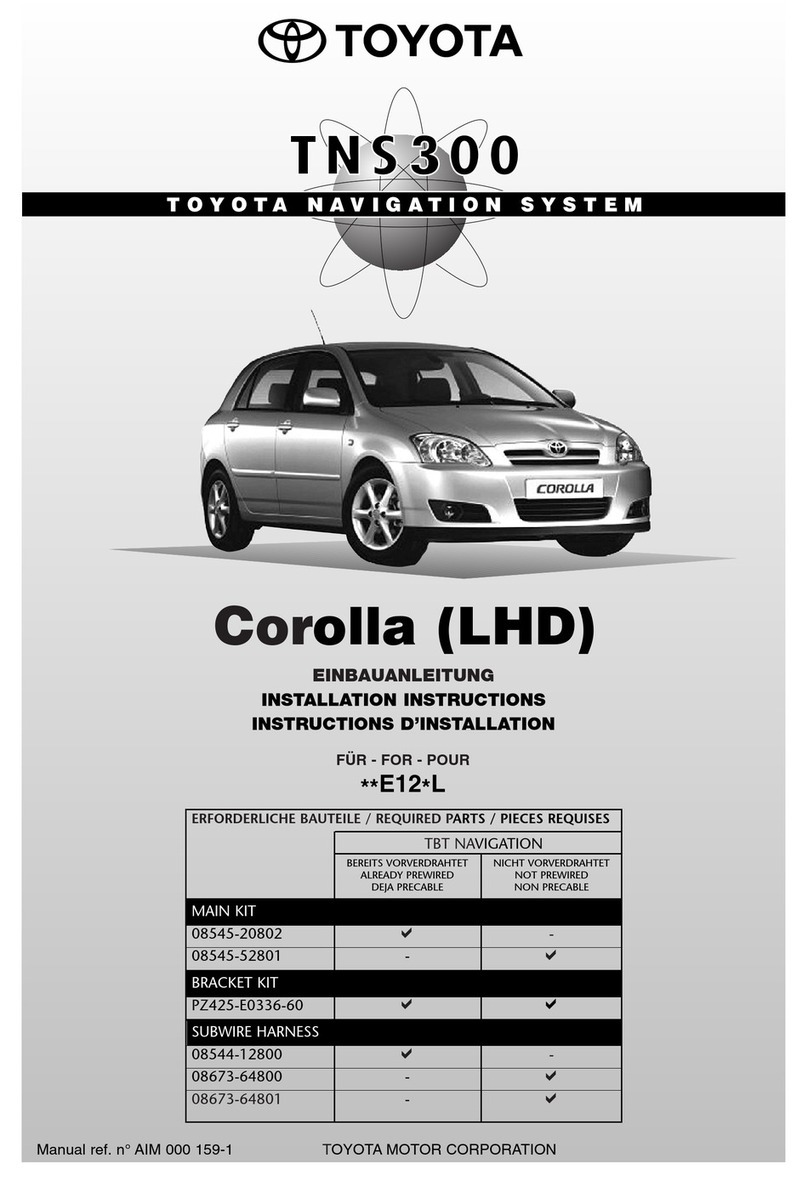 Toyota TSN 300 Corolla E12 L Series installation instructions