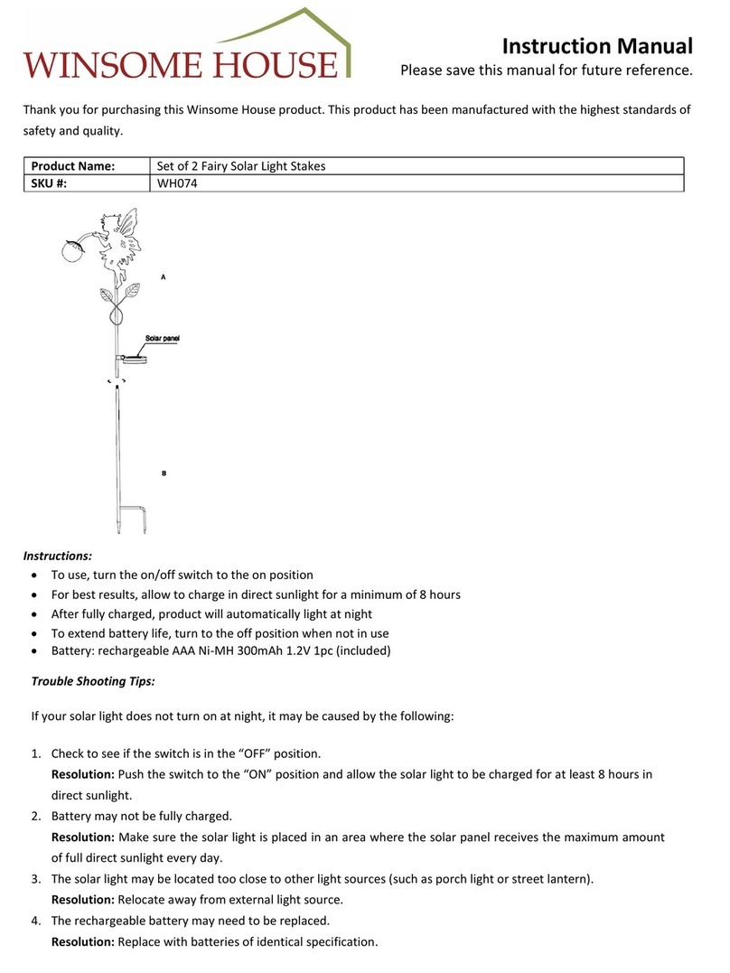 Winsome house WH074 instruction manual