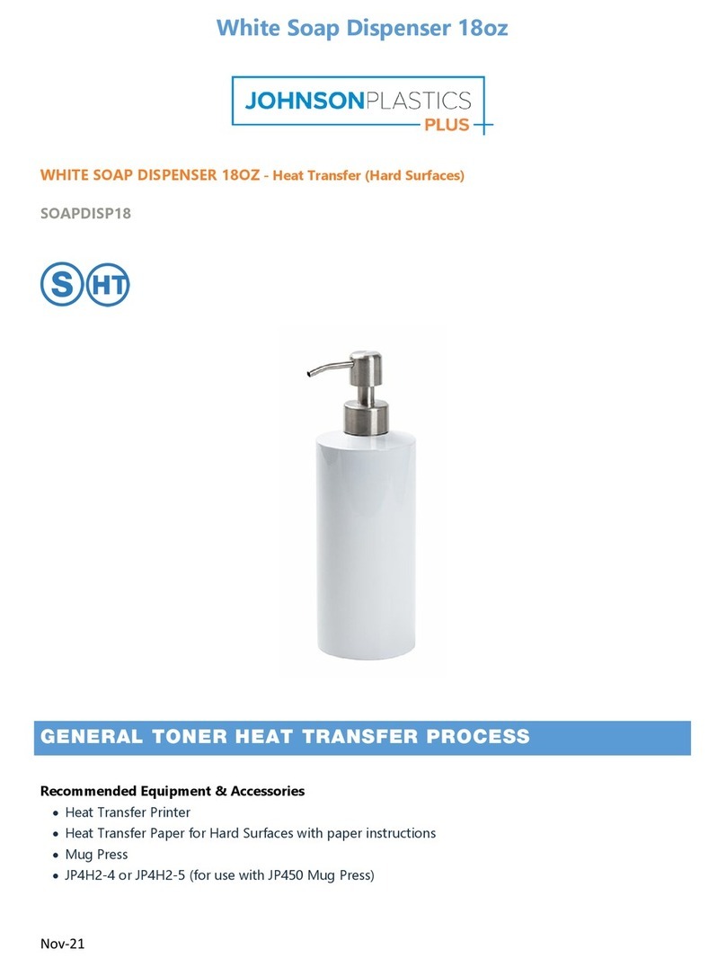 Johnson Plastics Plus SOAPDISP18 User manual