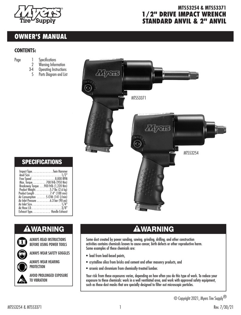 MYERS MTS53254 owner's manual
